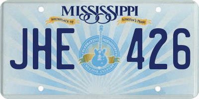 MS license plate JHE426