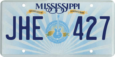 MS license plate JHE427