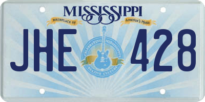 MS license plate JHE428