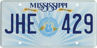 MS license plate JHE429