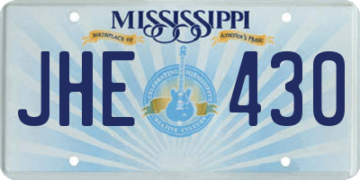 MS license plate JHE430