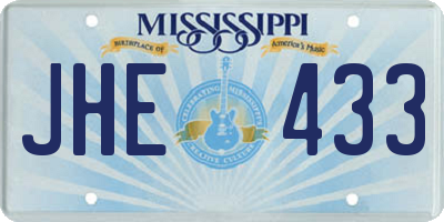 MS license plate JHE433