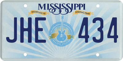 MS license plate JHE434