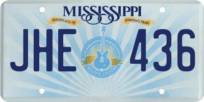 MS license plate JHE436