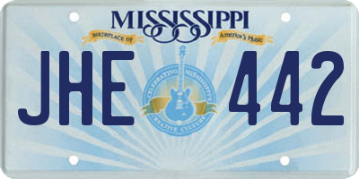 MS license plate JHE442