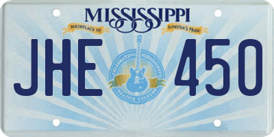 MS license plate JHE450