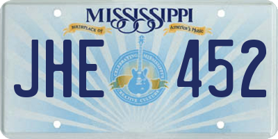 MS license plate JHE452