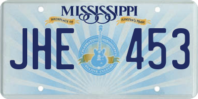 MS license plate JHE453