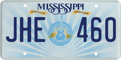 MS license plate JHE460