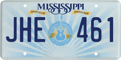 MS license plate JHE461