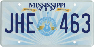 MS license plate JHE463