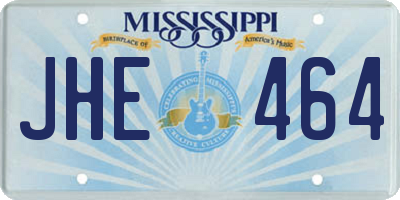 MS license plate JHE464