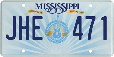 MS license plate JHE471