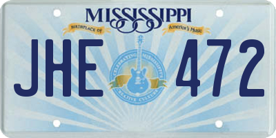 MS license plate JHE472