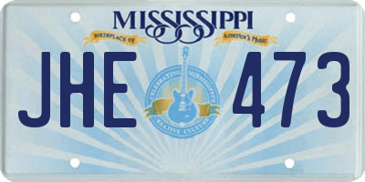MS license plate JHE473