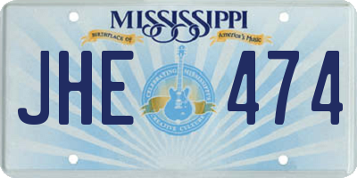 MS license plate JHE474