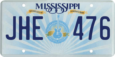 MS license plate JHE476