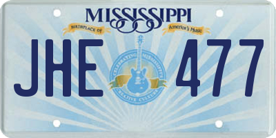 MS license plate JHE477