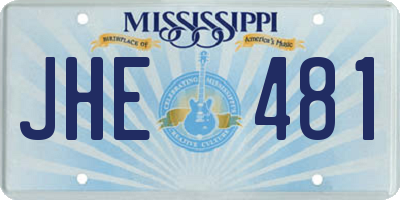 MS license plate JHE481