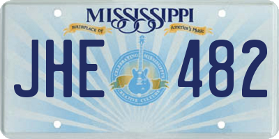 MS license plate JHE482
