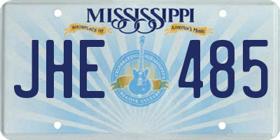 MS license plate JHE485