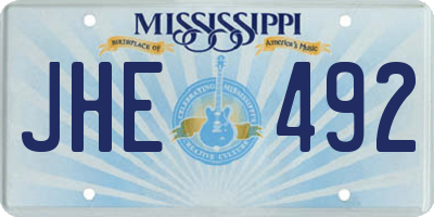 MS license plate JHE492