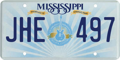 MS license plate JHE497