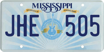 MS license plate JHE505