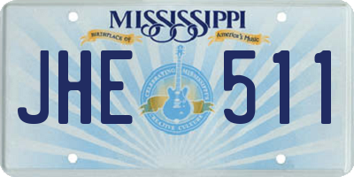 MS license plate JHE511