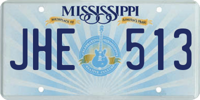 MS license plate JHE513