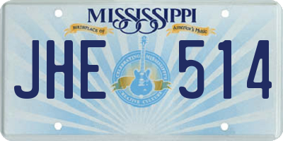 MS license plate JHE514