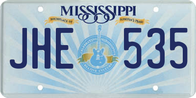 MS license plate JHE535