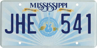 MS license plate JHE541