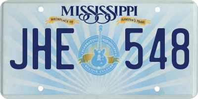 MS license plate JHE548