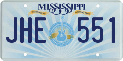 MS license plate JHE551