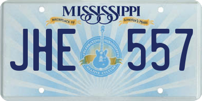 MS license plate JHE557