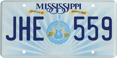 MS license plate JHE559
