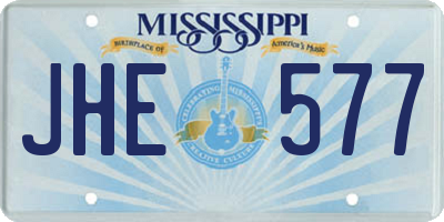 MS license plate JHE577