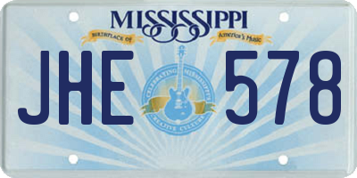 MS license plate JHE578