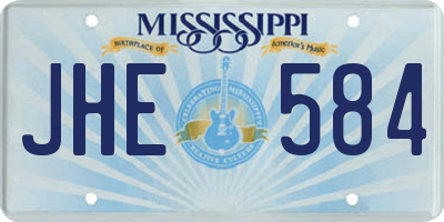 MS license plate JHE584