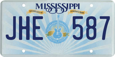 MS license plate JHE587