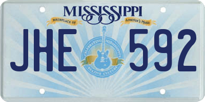 MS license plate JHE592
