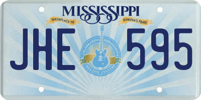 MS license plate JHE595