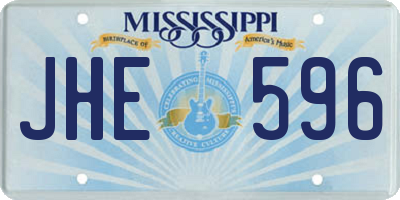 MS license plate JHE596