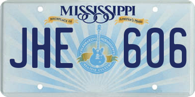 MS license plate JHE606