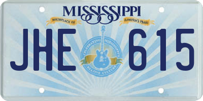 MS license plate JHE615