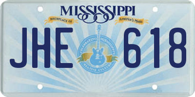 MS license plate JHE618