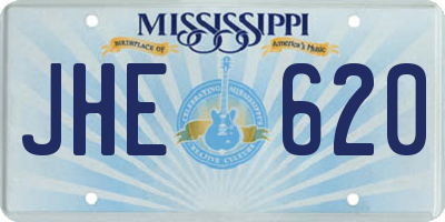 MS license plate JHE620