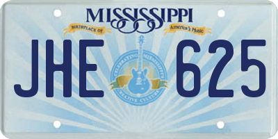 MS license plate JHE625