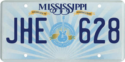 MS license plate JHE628